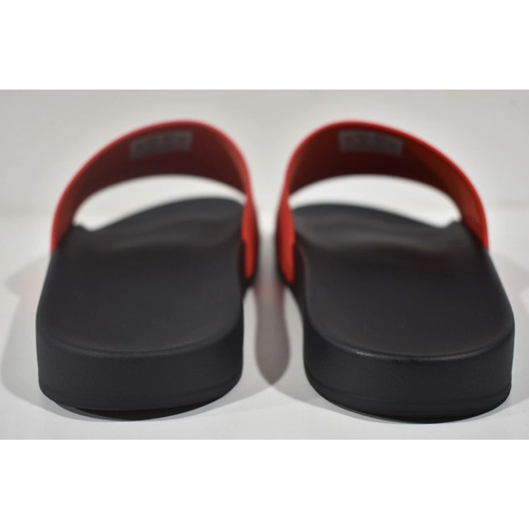 Balenciaga Black Red Bicolor Rubber Logo Slide Pool Sandal Flip Flop Flat 44 11 - Picture 11 of 12